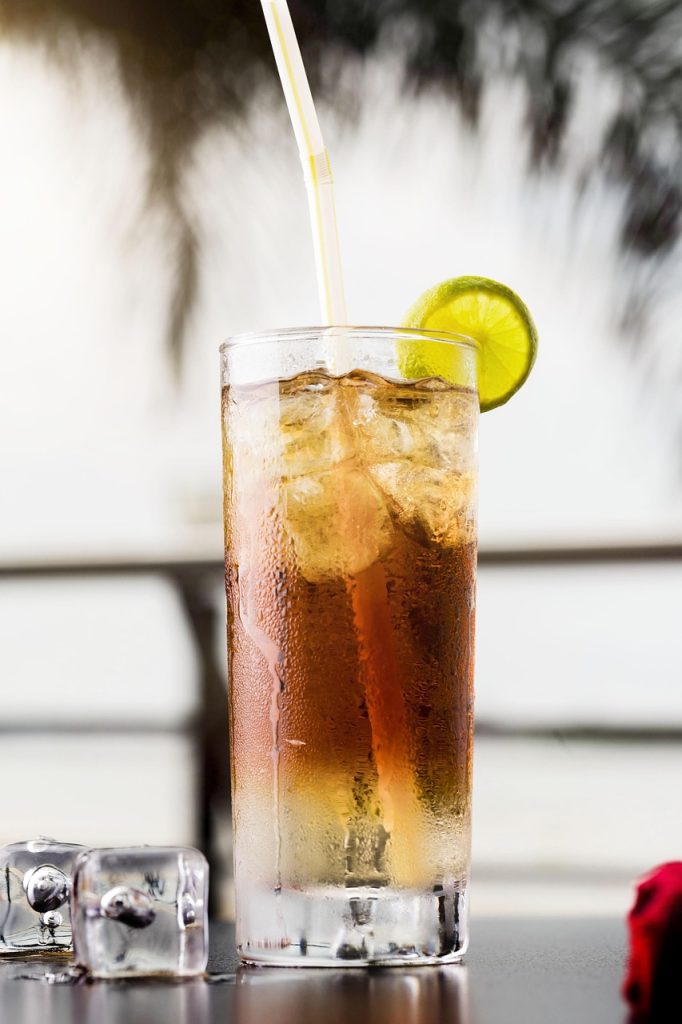 cocktail, glass, drink